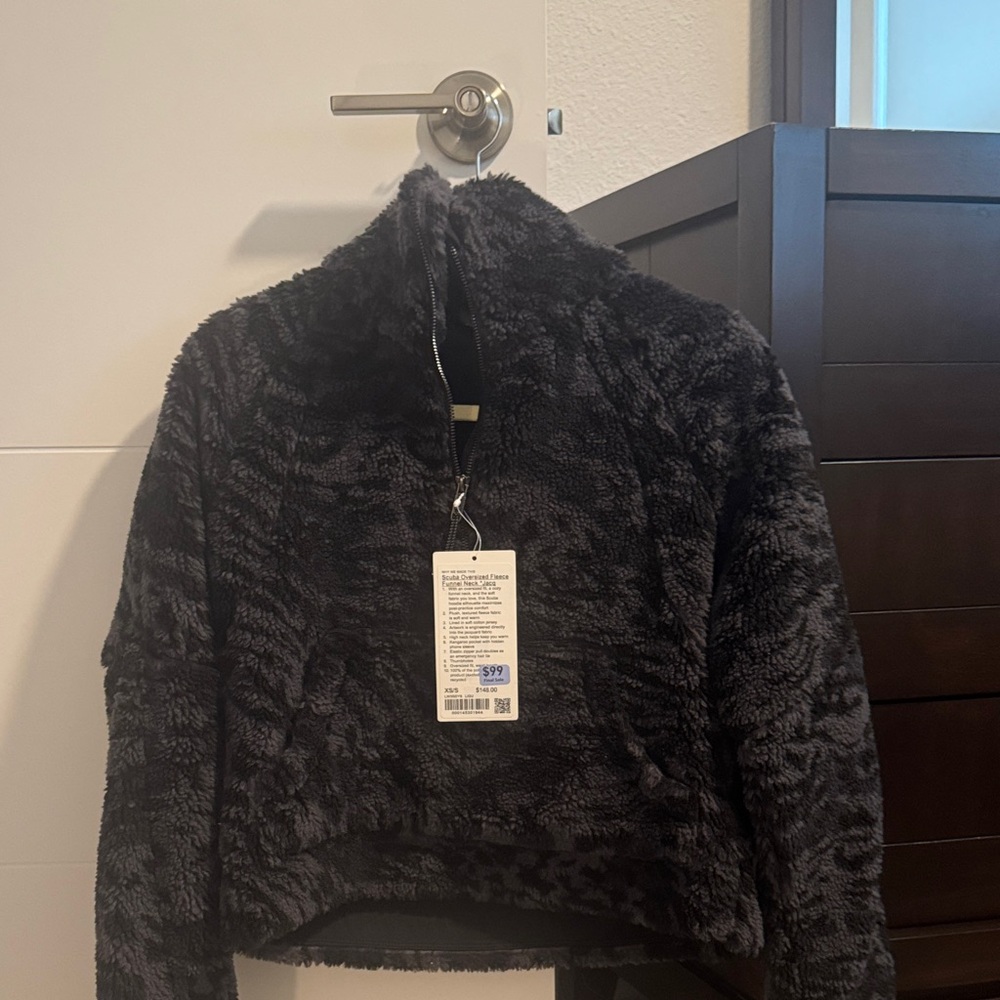 lululemon athletica scuba oversized fleece funnel neck jacket